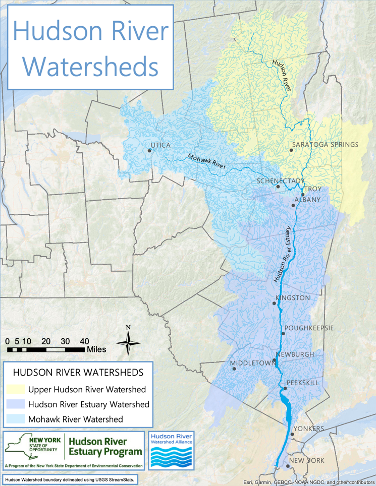 Hudson River Watershed Map